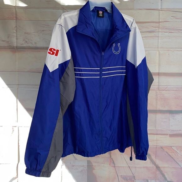 Mens NWOT sz Lg Colts zippered windbreaker - Picture 5 of 6